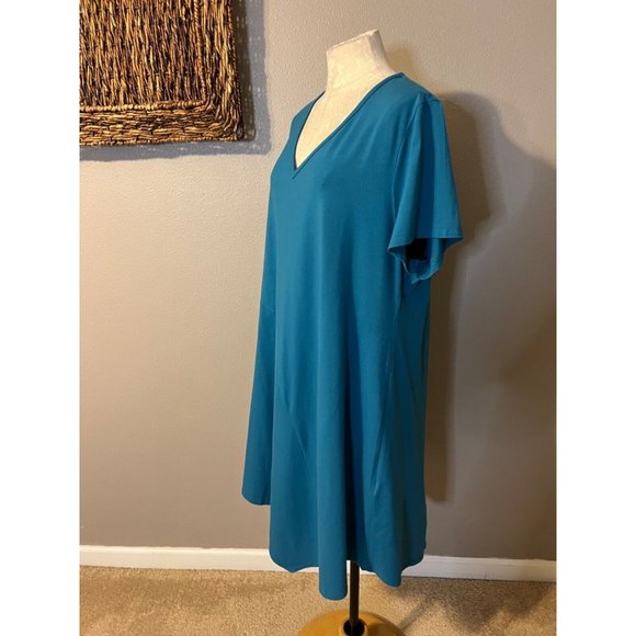 Soft Surroundings Dress 1X Short Sleeve Cotton Modal Stretch Washable NEW - Picture 6 of 10
